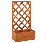 vidaXL Jardinière à treillis Orange 50x25x90 cm Bois de sapin
