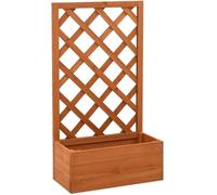 vidaXL Jardinière à treillis Orange 50x25x90 cm Bois de sapin