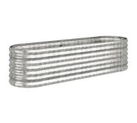 Vidaxl Jardinière Acier Enduit De Poudre 152x40x36 Cm Argenté