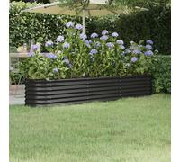 Vidaxl Jardinière Acier Enduit De Poudre 224x40x36 Cm Anthracite