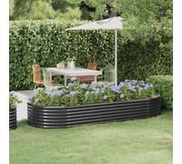 Vidaxl Jardinière Acier Enduit De Poudre 249x100x36 Cm Anthracite