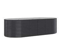 Vidaxl Jardinière Acier Enduit De Poudre 249x100x68 Cm Anthracite