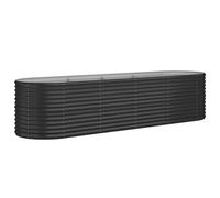 Vidaxl Jardinière Acier Enduit De Poudre 296x80x68 Cm Anthracite
