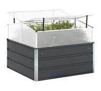 Vidaxl Jardinière Anthracite 100 X 100 X 77 Cm Acier Galvanisé