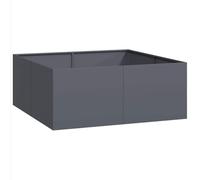 vidaXL Jardinière Anthracite 100x100x40 cm Acier, Pot de Fleurs, Support de Plantes, lit surélevé, Support de jardinière, bac à Plantes