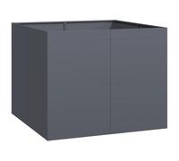 vidaXL Jardinière Anthracite 100x100x80 cm Acier, Pot de Fleurs, Support de Plantes, lit surélevé, Support de jardinière, bac à Plantes