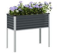Vidaxl Jardinière Anthracite 100x41x90 Cm Acier
