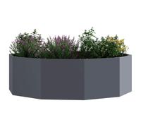 vidaXL Jardinière Anthracite 120 x 120 x 35 cm Acier, Jardins et terrasses, jardinières Modernes en Acier, Pots Ronds, déco de Patio pour Exposer Vos Plantes