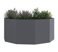 vidaXL Jardinière Anthracite 120 x 120 x 50 cm Acier, Jardins et terrasses, jardinières Modernes en Acier, Pots Ronds, déco de Patio pour Exposer Vos Plantes