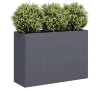 Vidaxl Jardinière Anthracite 120x40x80 Cm Acier Laminé À Froid