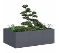 vidaXL Jardinière en acier anthracite 120 x 80 x 40 cm