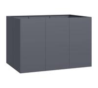 vidaXL Jardinière Anthracite 120x80x80 cm Acier, Pot de Fleurs, Support de Plantes, lit surélevé, Support de jardinière, bac à Plantes