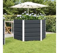 Vidaxl Jardinière Anthracite 129 X 129 X 75 Cm Acier