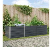 Vidaxl Jardinière Anthracite 195 X 100 X 45 Cm Acier Galvanisé