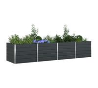vidaXL Jardinière Anthracite 195 x 100 x 45 cm Acier galvanisé, Inspiration pour jardin et terrasse, éléments industriels, conceptions durables pour espaces extérieurs, idées de déco uniques, dispos f