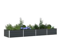 vidaXL Jardinière Anthracite 195 x 100 x 45 cm Acier galvanisé, Inspiration pour jardin et terrasse, éléments industriels, conceptions durables pour espaces extérieurs, idées de déco uniques, dispos f
