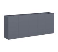 vidaXL Jardinière Anthracite 200x40x80 cm Acier laminé à Froid