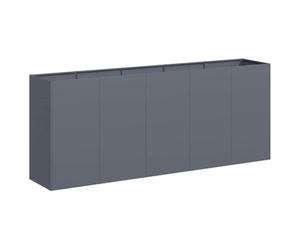 vidaXL Jardinière Anthracite 200x40x80 cm Acier laminé à Froid