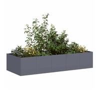 vidaXL Jardinière en acier 200 x 80 x 40 cm Anthracite