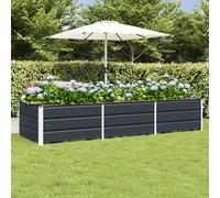 Vidaxl Jardinière Anthracite 240 X 80 X 45 Cm Acier