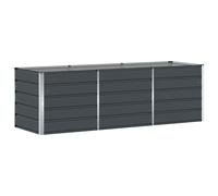 Vidaxl Jardinière Anthracite 240 X 80 X 75 Cm Acier