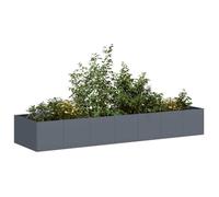 vidaXL Jardinière anthracite en acier 280 x 80 x 40 cm 860761