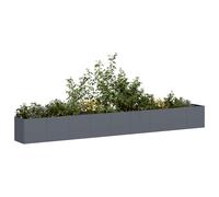 vidaXL Jardinière Anthracite 360x40x40 cm Acier laminé à Froid, Pot de Fleurs, Support de Plantes, lit surélevé, Support de jardinière, bac à Plantes