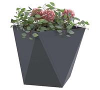 vidaXL Jardinière Anthracite 40 x 40 x 40 cm Acier, Jardin et terrasse, bac à Fleurs en Acier Robuste, boîte rectangulaire pour déco de Patio