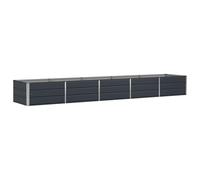 vidaXL Jardinière Anthracite 400 x 80 x 45 cm Acier – Design moderne, durable
