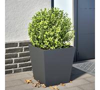 Jardinière anthracite 40x40x40 cm acier, jardinière d'extérieur, boîte à fleurs, boîte de jardin, jardinière de patio, boîte à plantes