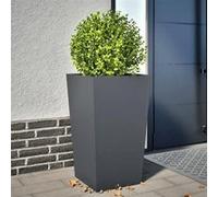 Jardinières 2 pcs noir 50x50x50 cm acier jardinière d'extérieur vidaXL