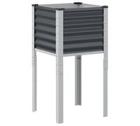vidaXL Jardinière Anthracite 45x45x88 cm Acier, jardinière d'extérieur, bac à Fleurs, bac à tomates, jardinière de terrasse, bac à Pommes de Terre