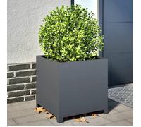 vidaXL Jardinière anthracite 50x50x50 cm acier, planteur, jardinière de patio, bac à fleurs, jardinière d'extérieur, boîte à 851215
