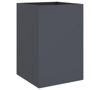 vidaXL Jardinière, Bac à Fleurs, Pot de Plantes, Boîte à Fleurs, Jardinière Surélevée de Jardin Patio Terrasse, Anthracite 52x48x75 cm Acier