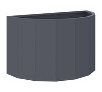 vidaXL Jardinière Anthracite 60 x 30 x 35 cm Acier, Jardinier en Acier, Support de Plantes, déco extérieure, Pot Durable, Accent de Serre, Pot terrasse