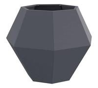 vidaXL Jardinière Anthracite 75 x 75 x 60 cm Acier, Jardin et terrasse, bac à Fleurs Solide, Support rectangulaire, décor d'herbes et Verdure, boîte