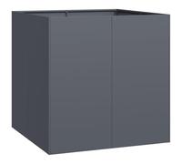 vidaXL Jardinière Anthracite 80x80x80 cm Acier, Pot de Fleurs, Support de Plantes, lit surélevé, Support de jardinière, bac à Plantes