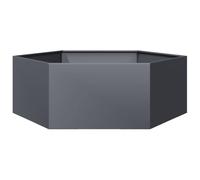 vidaXL Jardinière hexagonale anthracite en acier 138×120×45 cm 851138