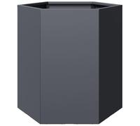 Vidaxl Jardinière Anthracite Hexagone 46x40x45 Cm Acier