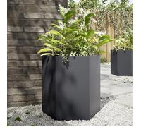 Vidaxl Jardinière Anthracite Hexagone 46x40x45 Cm Acier