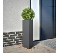 Jardinière anthracite triangulaire 30x26x75 cm acier 851147