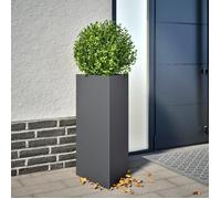 Jardinière anthracite triangulaire 40x34,5x70 cm acier 851161