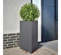 Jardinière anthracite triangulaire 50x43x75 cm acier 851175