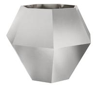 vidaXL Jardinière 100 x 100 x 80 cm – Acier inoxydable argenté, bac à fleurs rectangulaire