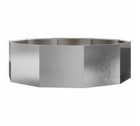 vidaXL Jardinière Argent 120 x 120 x 35 cm Acier Inoxydable, Jardins et terrasses, jardinières Modernes en Acier, Pots Ronds, déco de Patio pour Exposer Vos Plantes