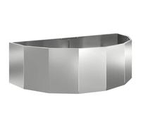 vidaXL Jardinière Argent 120 x 60 x 35 cm Acier galvanisé, Jardinier en Acier, Support de Plantes, déco extérieure, Pot Durable, Accent de Serre, Pot terrasse