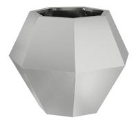 vidaXL Jardinière Argent 50 x 50 x 40 cm Acier galvanisé, Jardin et terrasse, bac à Fleurs Solide, Support rectangulaire, décor d'herbes et Verdure, boîte