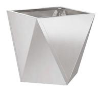 vidaXL Jardinière Argent 50 x 50 x 50 cm Acier Inoxydable, Jardin et terrasse, bac à Fleurs en Acier Robuste, boîte rectangulaire pour déco de Patio