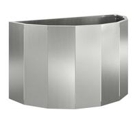 vidaXL Jardinière Argent 60 x 30 x 35 cm Acier galvanisé, Jardinier en Acier, Support de Plantes, déco extérieure, Pot Durable, Accent de Serre, Pot terrasse