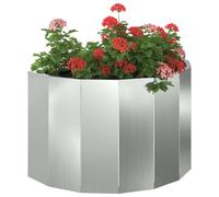 vidaXL Jardinière Argent 60 x 30 x 35 cm Acier galvanisé, Jardinier en Acier, Support de Plantes, déco extérieure, Pot Durable, Accent de Serre, Pot terrasse